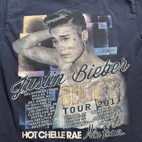 Justin Bieber Believe Tour Shirt Size Small 2013 Graphic Pop Music - Picture 4 of 5